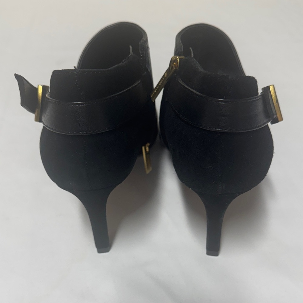 Vince Camuto Black Heeled Shoes with Gold Accent - Picture 3 of 3